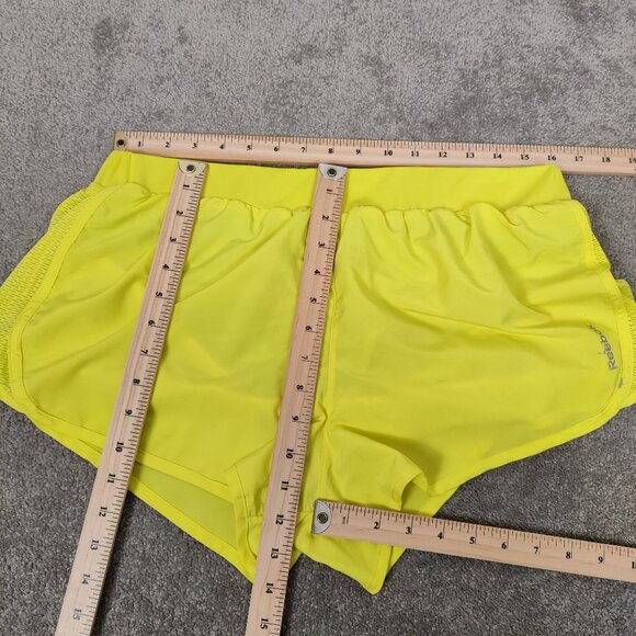 Reebok Women's Athletic Shorts Size XL Neon Yellow Running Gym Gorpcore Sporty - Picture 7 of 9